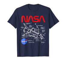 Load image into Gallery viewer, Funny shirts V-neck Tank top Hoodie sweatshirt usa uk au ca gifts for NASA Space Shuttle Schematic Layout Graphic T-Shirt 634002
