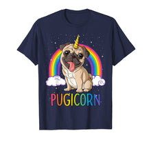 Load image into Gallery viewer, Pugicorn Pug Unicorn T Shirt Girls Kids Space Galaxy Rainbow
