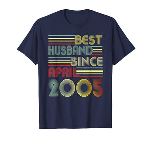 Funny shirts V-neck Tank top Hoodie sweatshirt usa uk au ca gifts for Mens 14th Wedding Anniversary Gifts Husband Since April 2005 Tee 2343529