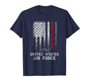 Funny shirts V-neck Tank top Hoodie sweatshirt usa uk au ca gifts for Vintage Proud Air Force Veteran American Flag T-shirt 1961076