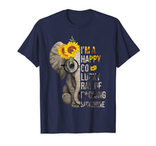 Load image into Gallery viewer, Funny shirts V-neck Tank top Hoodie sweatshirt usa uk au ca gifts for I&#39;m A Happy Go Lucky Ray Of F cking Sunshine Elephant Tshirt 1919533
