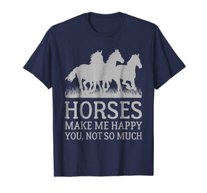 Funny shirts V-neck Tank top Hoodie sweatshirt usa uk au ca gifts for Horses Make Me Happy Funny Horse T-shirt 237180