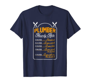 Funny shirts V-neck Tank top Hoodie sweatshirt usa uk au ca gifts for Plumber Hourly Rate T Shirt - Funny Plumber T Shirt 277948