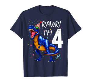 Funny shirts V-neck Tank top Hoodie sweatshirt usa uk au ca gifts for Rawr I'm 4 4th Birthday Dinosaur Shirts Boys Dinosaur Gift 1485733