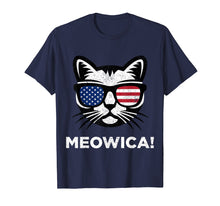 Load image into Gallery viewer, Funny shirts V-neck Tank top Hoodie sweatshirt usa uk au ca gifts for 4th of July Meowica Cat American Flag Glasses T shirt Kids 1899755
