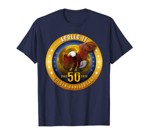 Funny shirts V-neck Tank top Hoodie sweatshirt usa uk au ca gifts for Apollo 11 Golden 50th Anniversary Eagle and Moon T Shirt Tee 550899