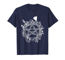 Load image into Gallery viewer, Pentacle Wreath Wiccan Witchy Pagan Goth Occult Tee
