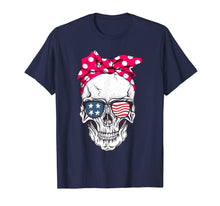 Load image into Gallery viewer, Funny shirts V-neck Tank top Hoodie sweatshirt usa uk au ca gifts for Pink Bandana Skull American Flag Glasses T Shirt 596980
