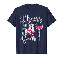 Load image into Gallery viewer, Cheers to 50 Years T-shirt 50th Birthday diamond wine Crown 168301
