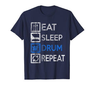 Funny shirts V-neck Tank top Hoodie sweatshirt usa uk au ca gifts for Vintage Drummer - Eat Sleep Drums Repeat - Drums T-Shirt 1808018