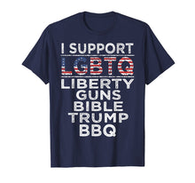 Load image into Gallery viewer, Funny shirts V-neck Tank top Hoodie sweatshirt usa uk au ca gifts for Mens I Support LGBTQ Liberty Guns Bible Trump BBQ T-shirt Flag 1251688

