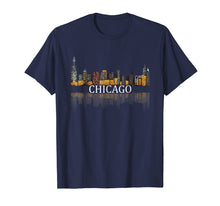 Load image into Gallery viewer, Chicago T Shirt Chicago City Skyline Lights At Night Gifts
