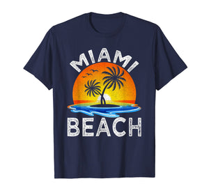Funny shirts V-neck Tank top Hoodie sweatshirt usa uk au ca gifts for Miami Beach T-Shirt Vintage 70s Florida Summer Vacation Tee 1100525