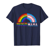 Load image into Gallery viewer, Vintage proud mama flag Rainbow LGBT Transgender pride month T-Shirt 121830
