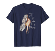 Load image into Gallery viewer, Funny shirts V-neck Tank top Hoodie sweatshirt usa uk au ca gifts for Just a Girl Who Loves Horses T-shirt 324215

