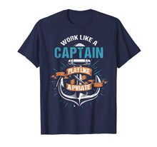 Load image into Gallery viewer, Funny shirts V-neck Tank top Hoodie sweatshirt usa uk au ca gifts for Work Like A Captain Play Like A Pirate Funny Boating Tshirt 2028227
