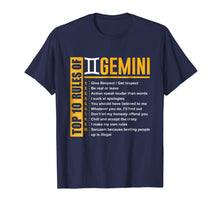 Load image into Gallery viewer, Top 10 Rules Of Gemini Birthday Gifts T-Shirt
