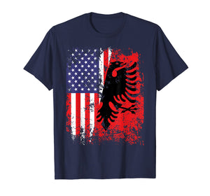 Funny shirts V-neck Tank top Hoodie sweatshirt usa uk au ca gifts for Albanian American Flag Shirt Albania USA T-Shirt Flag Gift 209794