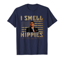 Load image into Gallery viewer, Funny shirts V-neck Tank top Hoodie sweatshirt usa uk au ca gifts for I Smell Hippies - Retro Ronald Reagan T-Shirt 2461454

