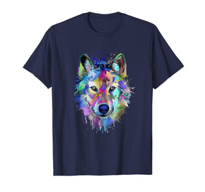 Splash Art Wolf T-Shirt | Gifts For Wolf Lovers