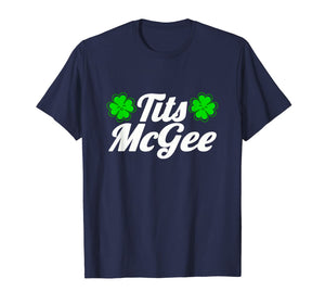 Women's Tits McGee Funny St. Patrick's Day Shamrocks Girls TShirt943542