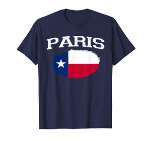 PARIS TX TEXAS Flag Vintage USA Sports Men Women T-Shirt