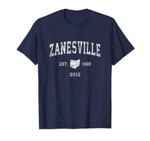 Load image into Gallery viewer, Zanesville Ohio OH Vintage Athletic Sports Design T-Shirt
