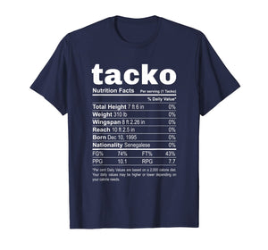 Tacko Nutrition Facts Label Funny Boston Basketball T-Shirt