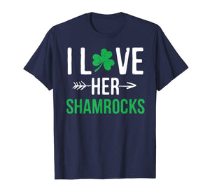 I Love Her Shamrocks TShirt St Patrick's Day Couples Gifts175306