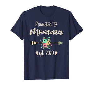Promoted to Momma Shirt Est 2020 Mothers Day New Mama T-Shirt-3098772