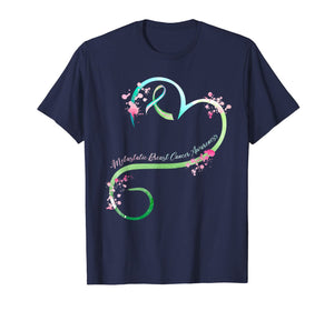 Metastatic Breast Cancer Awareness Heart Ribbon Gifts T-Shirt