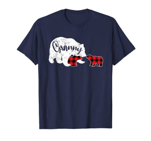 Funny shirts V-neck Tank top Hoodie sweatshirt usa uk au ca gifts for Red Plaid Granny Bear Two Cubs Matching Buffalo Pajama Xmas T-Shirt 1361937
