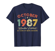 Load image into Gallery viewer, October 1987 32 Years Old Vintage 32nd Birthday Gifts T-Shirt
