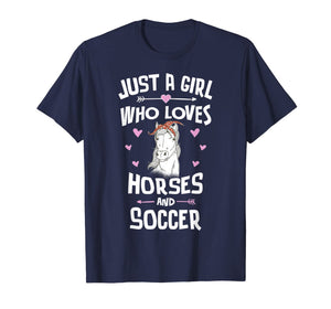Horses And Soccer Gifts for Girls Women T-Shirt-1695446