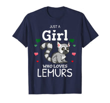 Load image into Gallery viewer, Just A Girl Who Loves Lemurs Madagascar Flag Colors Gift T-Shirt-3187030
