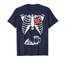 Load image into Gallery viewer, Skeleton Pregnancy Pizza Beer Shirt Xray Halloween Soon Dad 162567

