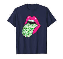 Load image into Gallery viewer, Hot Pink Lips Shamrock Tongue Trendy St Patrick's Day Print TShirt728937
