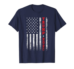 Trump 2020 American Flag Vintage T-Shirt 42557