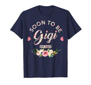 Funny shirts V-neck Tank top Hoodie sweatshirt usa uk au ca gifts for Soon to be gigi est 2020 First time grandma T-Shirt 1106836