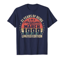 Load image into Gallery viewer, Vintage March 1999 21 Year Old Bday Gifts 21st Birthday TShirt503478
