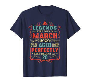 Legends Were Born In March 2000 20th Birthday Gifts TShirt866477