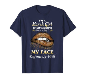 Sexy Leopard Lips Mouth March Girl Birthday Gifts TShirt108325