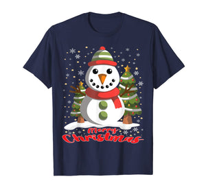 Snowman Merry Christmas Tree Snowflakes Cute Funny T-Shirt