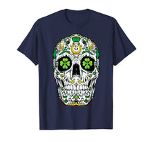 Load image into Gallery viewer, Sugar Skull St Patricks Day Of The Dead Women Shamrock Gifts TShirt96547
