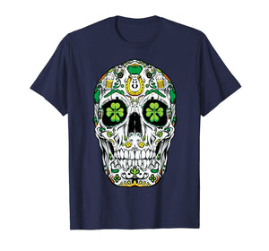 Sugar Skull St Patricks Day Of The Dead Women Shamrock Gifts TShirt96547