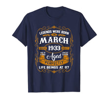 Load image into Gallery viewer, Legends Were Born In March 1933 87th Birthday Gifts TShirt624410
