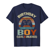 Load image into Gallery viewer, 6th Birthday Boy 6 Years Old Level 6 Unlocked Video Gamer T-Shirt-216611

