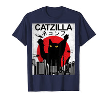 Load image into Gallery viewer, Funny shirts V-neck Tank top Hoodie sweatshirt usa uk au ca gifts for Vintage Catzilla - Japanese Cat Style - Retro Sunset Kitten T-Shirt 1024285
