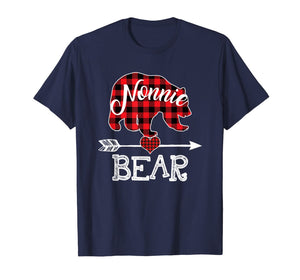 Funny shirts V-neck Tank top Hoodie sweatshirt usa uk au ca gifts for Nonnie Bear Christmas Pajama Red Plaid Buffalo Family Gift T-Shirt 1237896