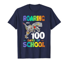 Load image into Gallery viewer, Dinosaur T-Rex Roaring Into 100 Days Of School Shirt-749711

